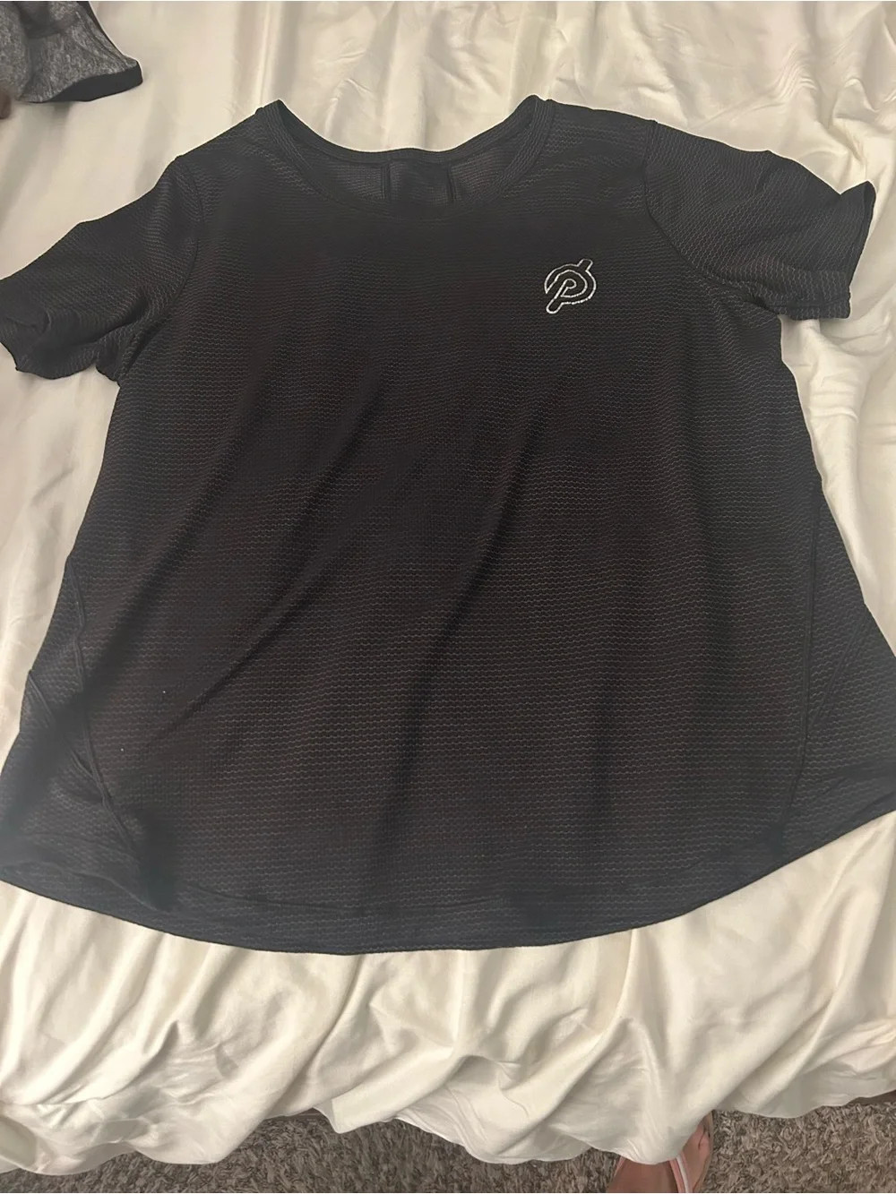 Peloton Black Short Sleeve Performance Tee with Logo lululemon
